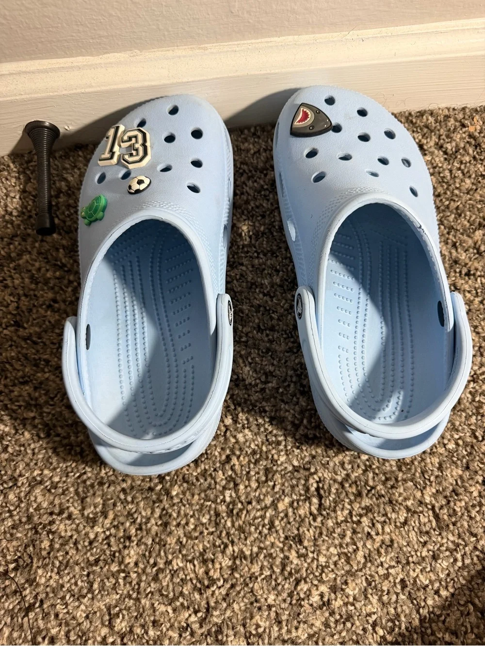 CROCS Light Blue Kids Clogs with Playful Charms